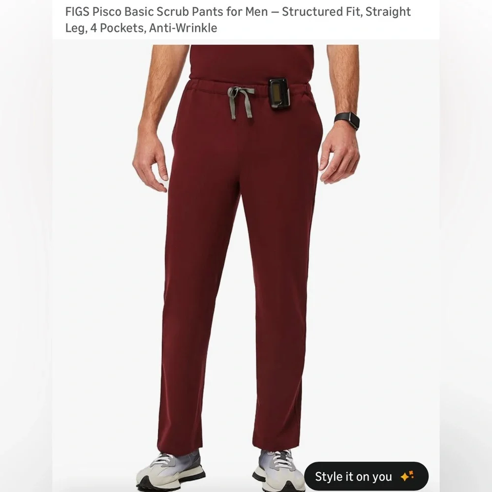 🛼Figs Men's pisco basic scrub pants for men M/XXL Tall color BND NWT
